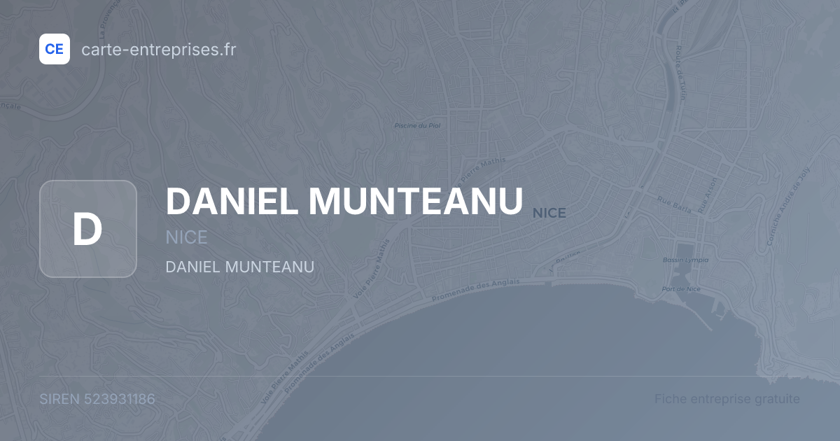 DANIEL MUNTEANU — 523931186 — fiche entreprise