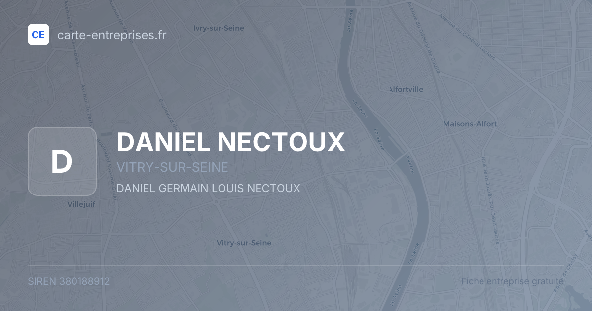 DANIEL NECTOUX — 380188912 — fiche entreprise