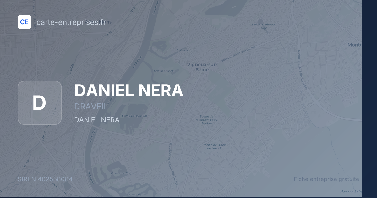 DANIEL NERA — 402558084 — fiche entreprise