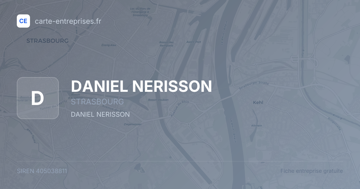 DANIEL NERISSON — 405038811 — fiche entreprise