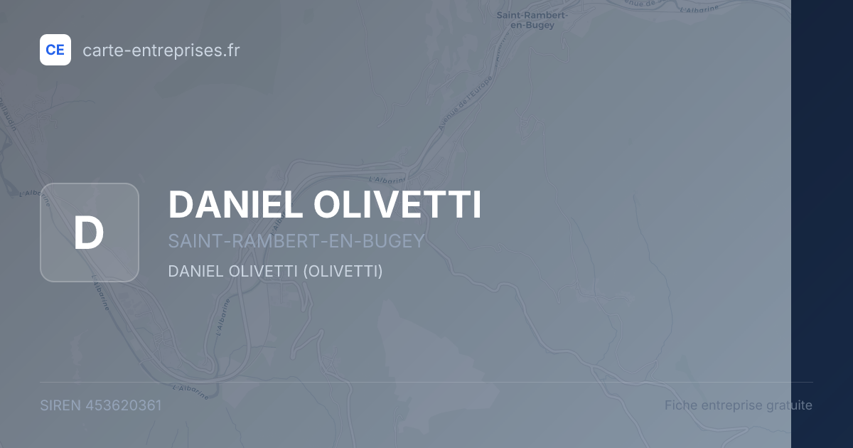 DANIEL OLIVETTI — 453620361 — fiche entreprise