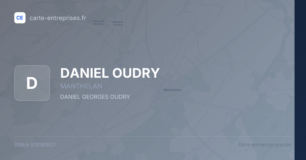 DANIEL OUDRY — 515190627 — fiche entreprise