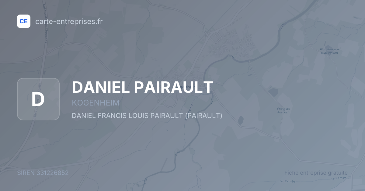 DANIEL PAIRAULT — 331226852 — fiche entreprise
