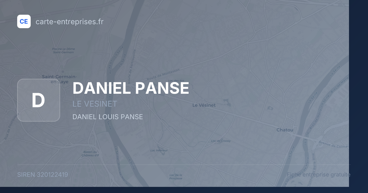 DANIEL PANSE — 320122419 — fiche entreprise