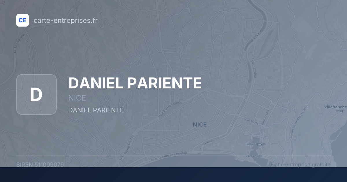 DANIEL PARIENTE — 511099079 — fiche entreprise