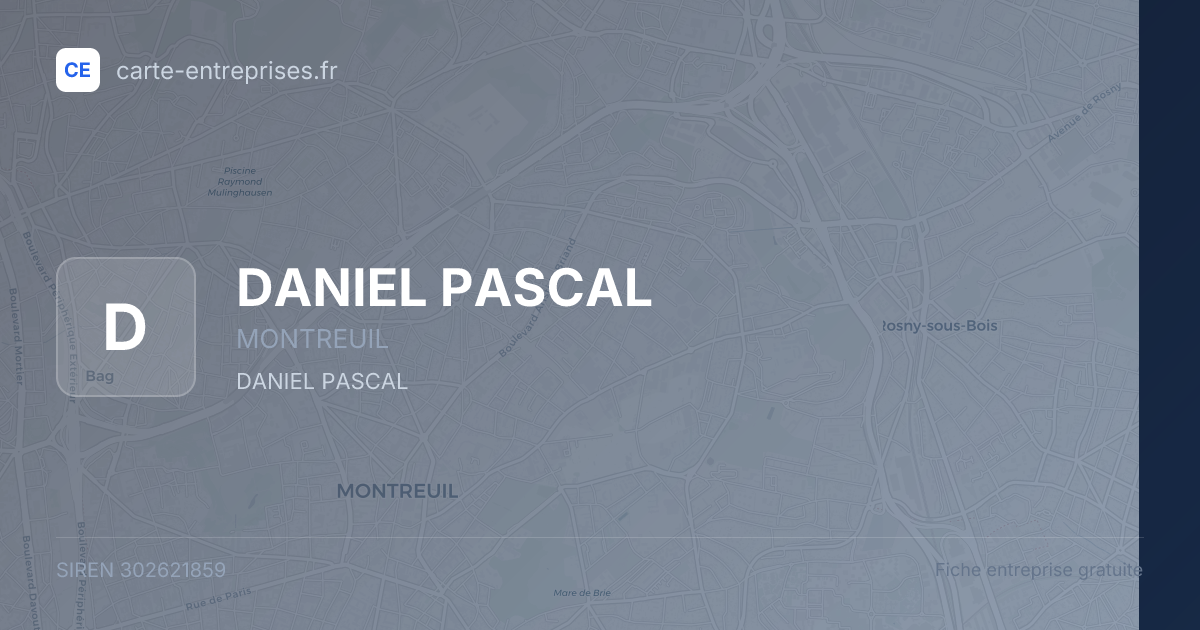 DANIEL PASCAL — 302621859 — fiche entreprise