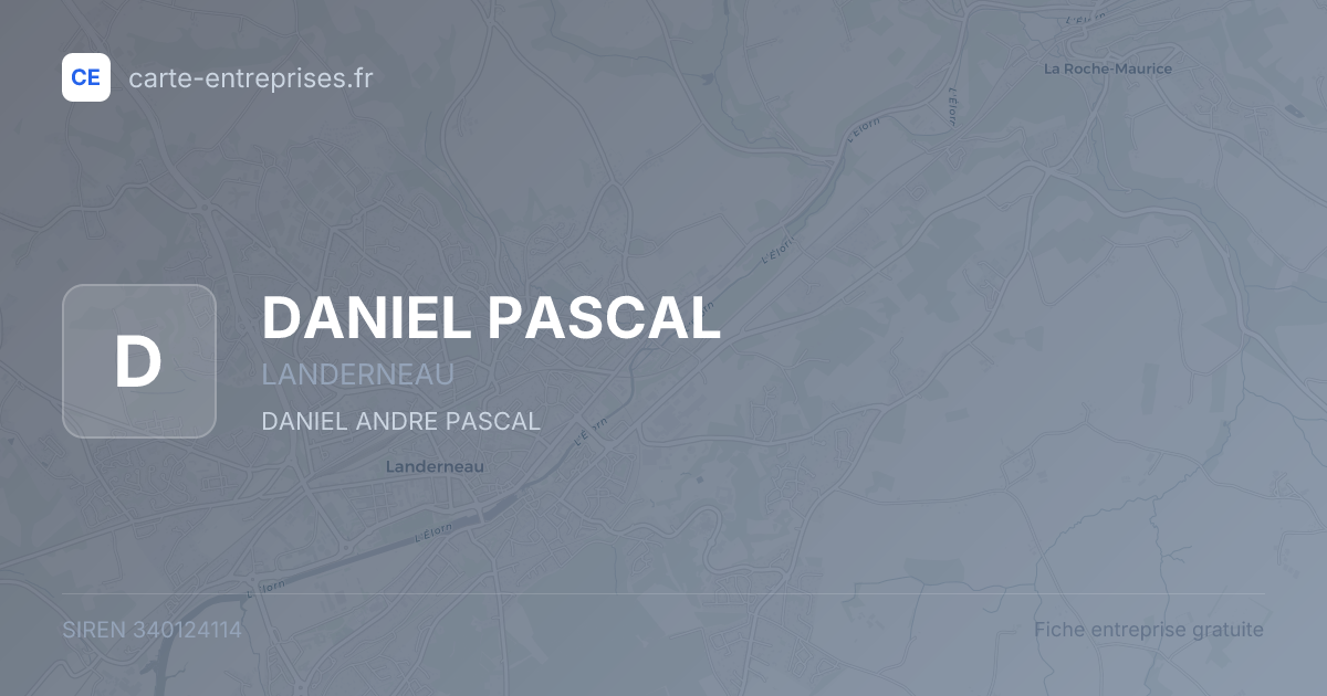 DANIEL PASCAL — 340124114 — fiche entreprise