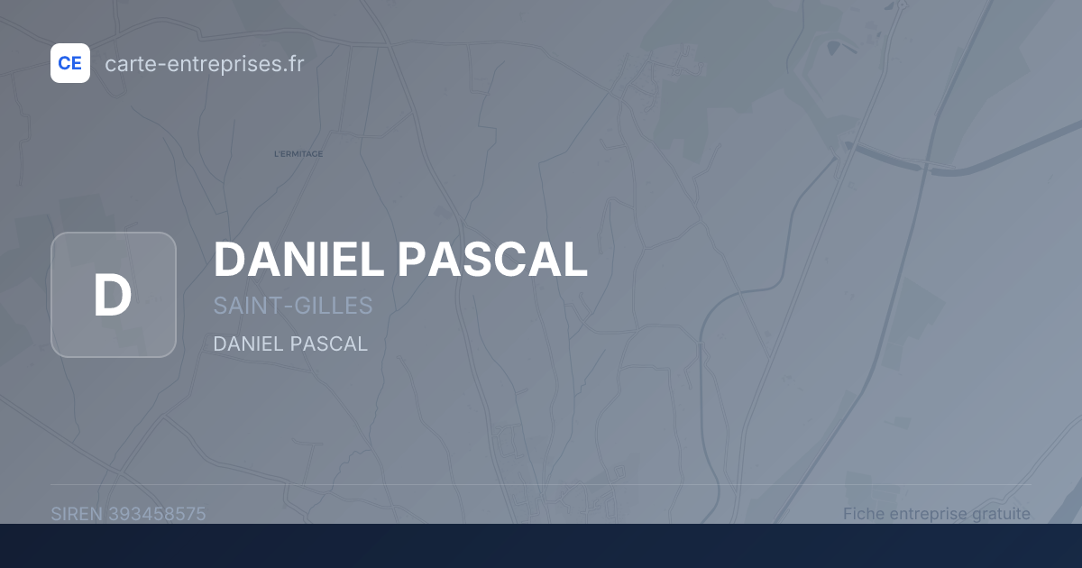 DANIEL PASCAL — 393458575 — fiche entreprise