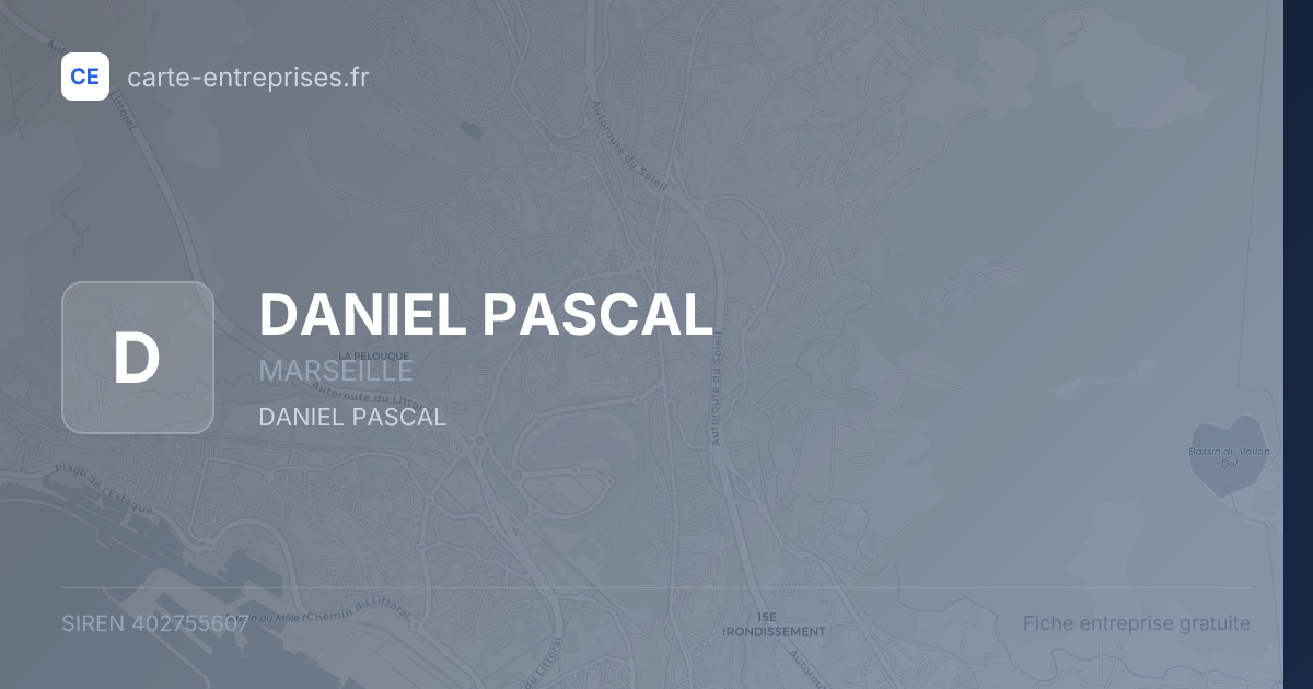 DANIEL PASCAL — 402755607 — fiche entreprise