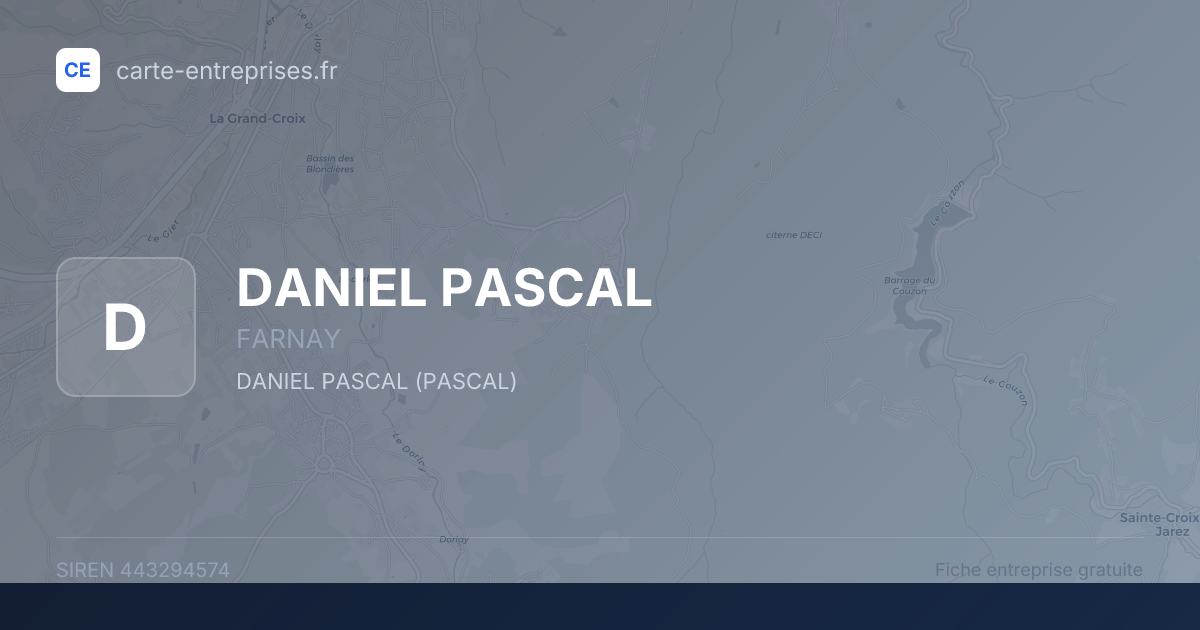 DANIEL PASCAL — 443294574 — fiche entreprise