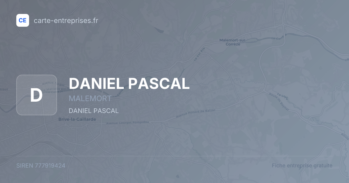 DANIEL PASCAL — 777919424 — fiche entreprise