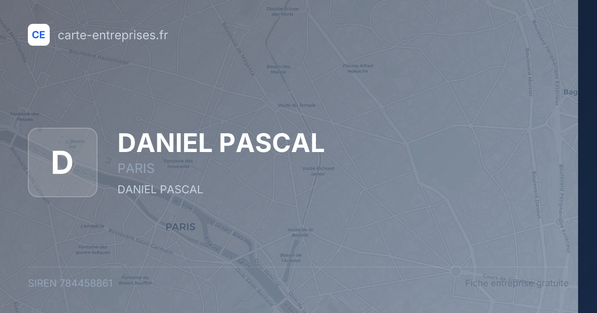 DANIEL PASCAL — 784458861 — fiche entreprise