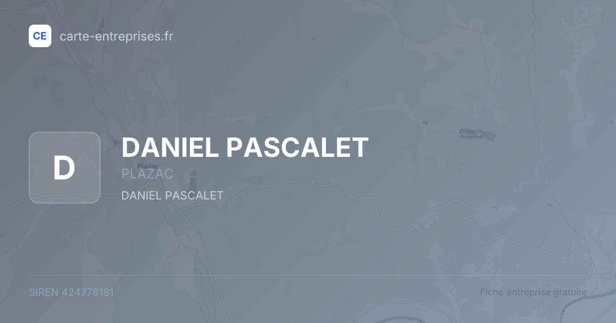 DANIEL PASCALET — 424778181 — fiche entreprise