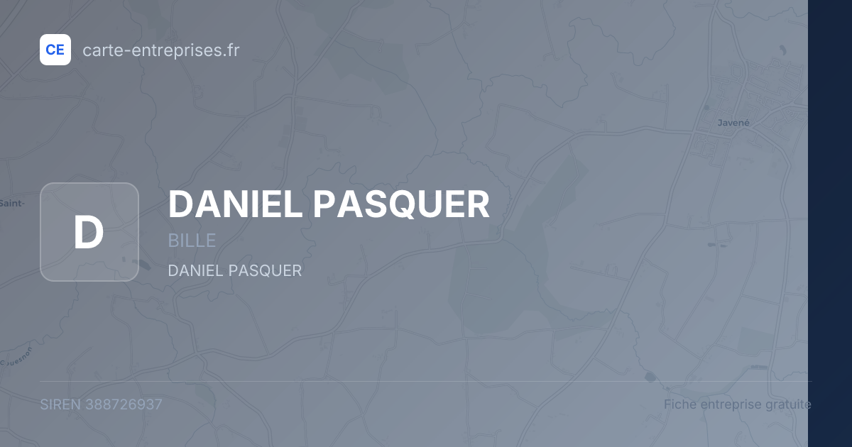DANIEL PASQUER — 388726937 — fiche entreprise