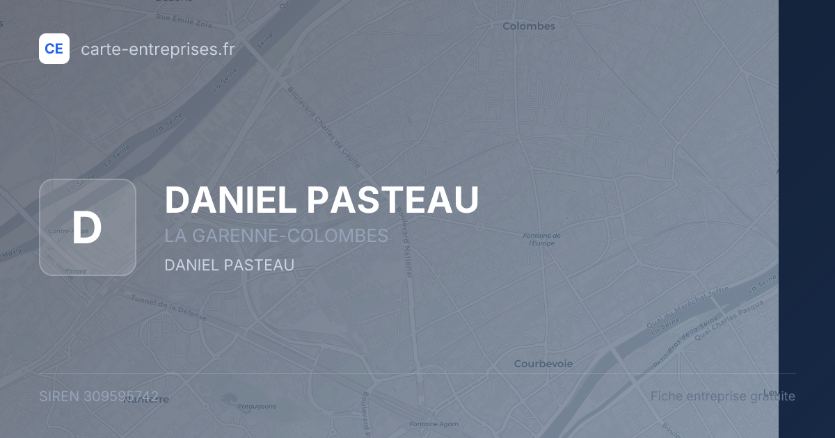 DANIEL PASTEAU — 309595742 — fiche entreprise