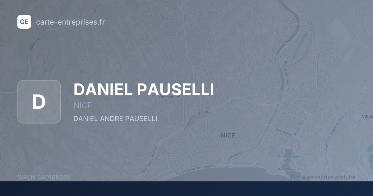 DANIEL PAUSELLI — 340168285 — fiche entreprise