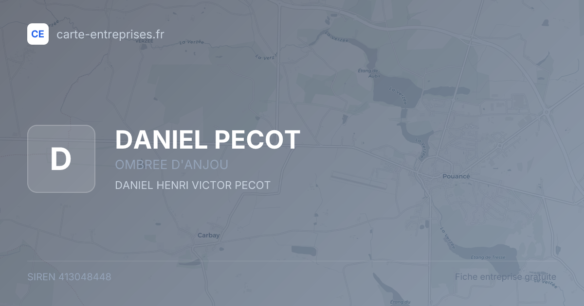 DANIEL PECOT — 413048448 — fiche entreprise