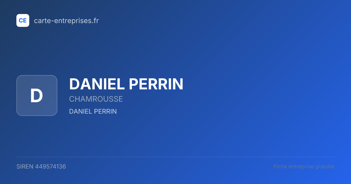 DANIEL PERRIN — 449574136 — fiche entreprise