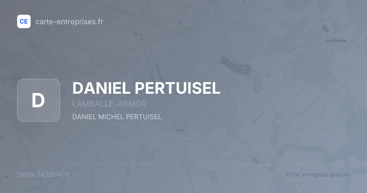 DANIEL PERTUISEL — 342261476 — fiche entreprise