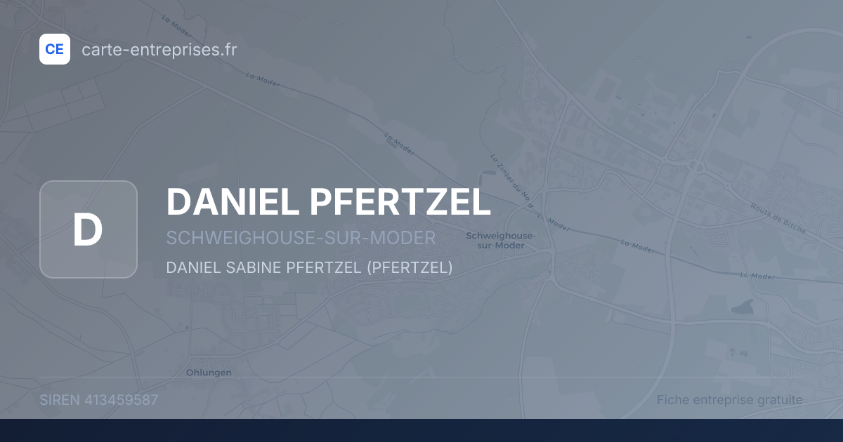 DANIEL PFERTZEL — 413459587 — fiche entreprise