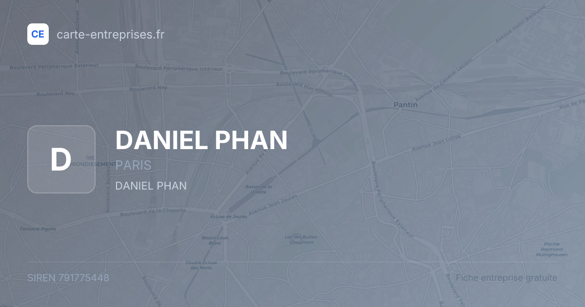 DANIEL PHAN — 791775448 — fiche entreprise