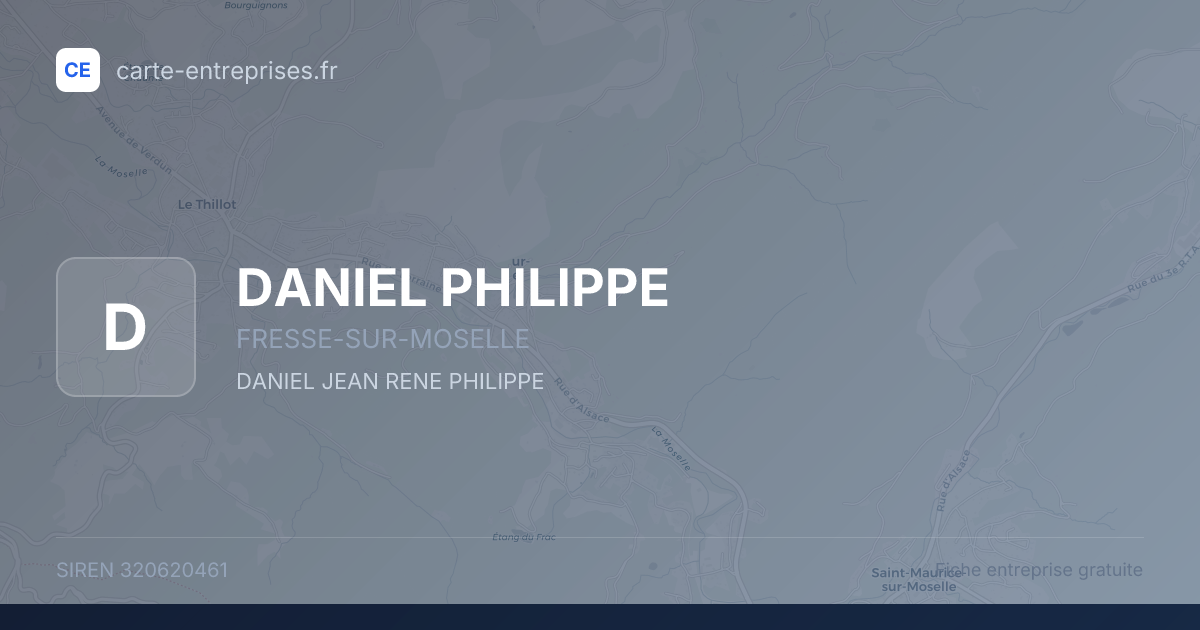 DANIEL PHILIPPE — 320620461 — fiche entreprise
