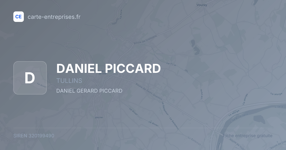 DANIEL PICCARD — 320199490 — fiche entreprise