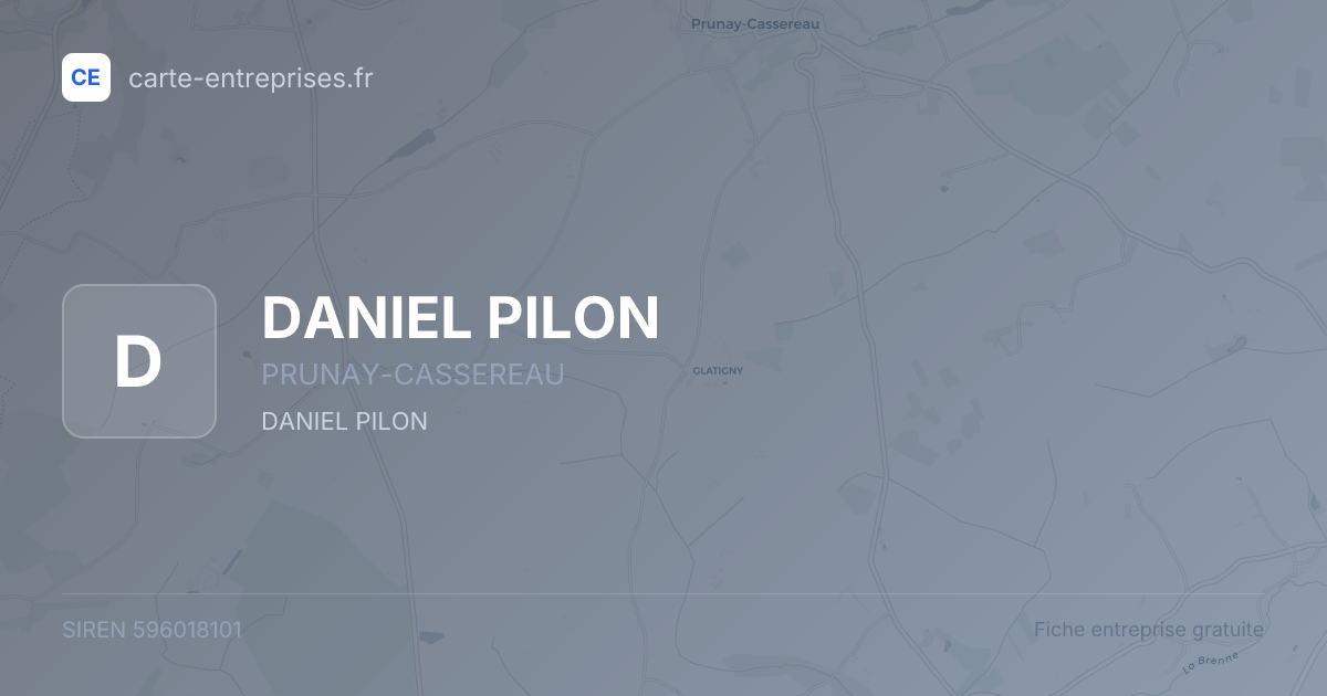 DANIEL PILON — 596018101 — fiche entreprise
