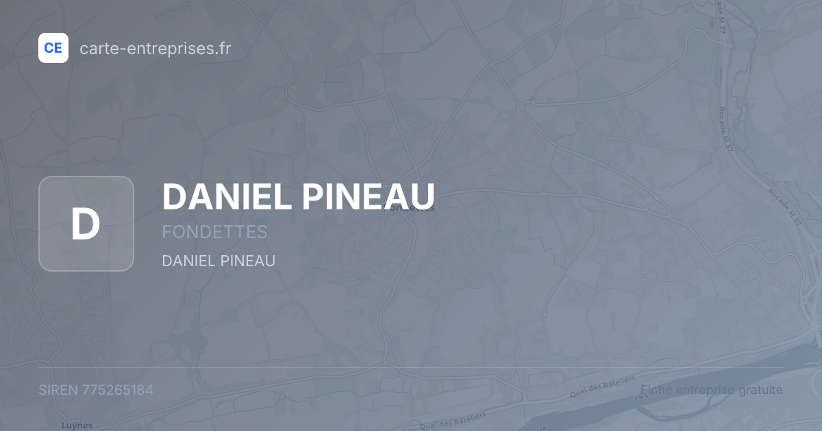 DANIEL PINEAU — 775265184 — fiche entreprise