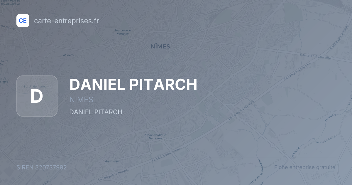 DANIEL PITARCH — 320737992 — fiche entreprise