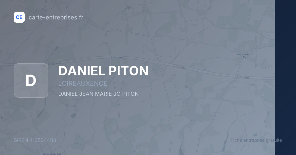 DANIEL PITON — 413534488 — fiche entreprise