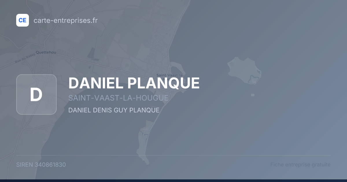 DANIEL PLANQUE — 340861830 — fiche entreprise