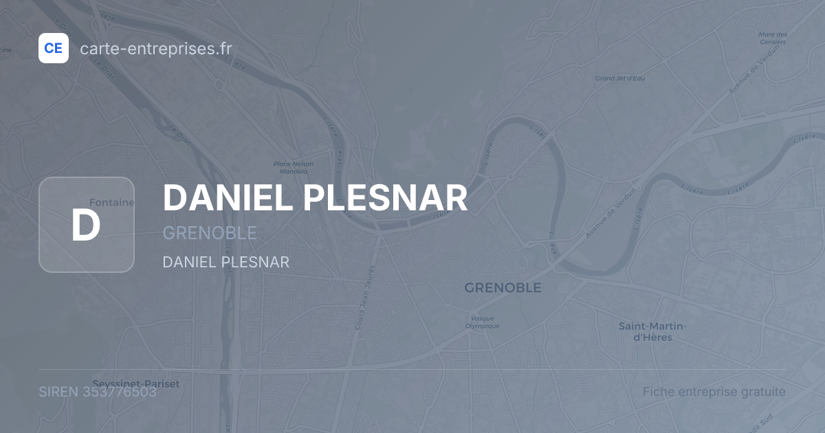 DANIEL PLESNAR — 353776503 — fiche entreprise