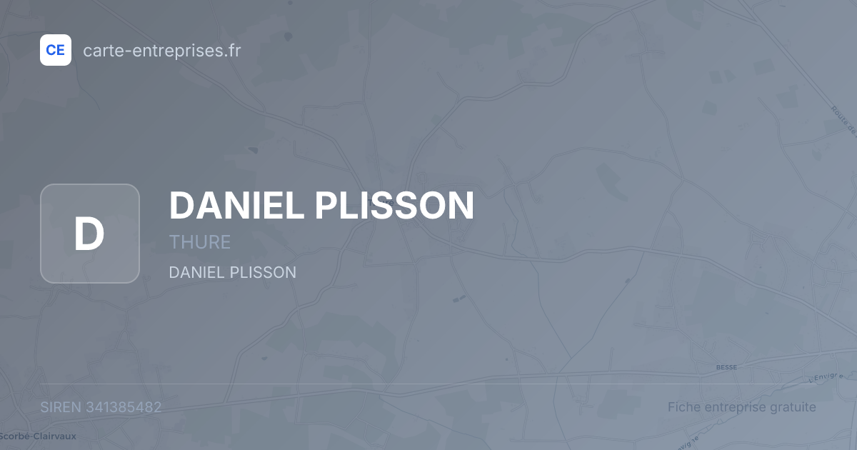DANIEL PLISSON — 341385482 — fiche entreprise