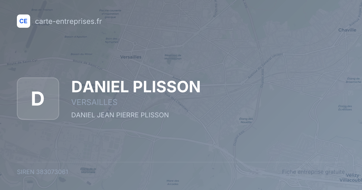 DANIEL PLISSON — 383073061 — fiche entreprise