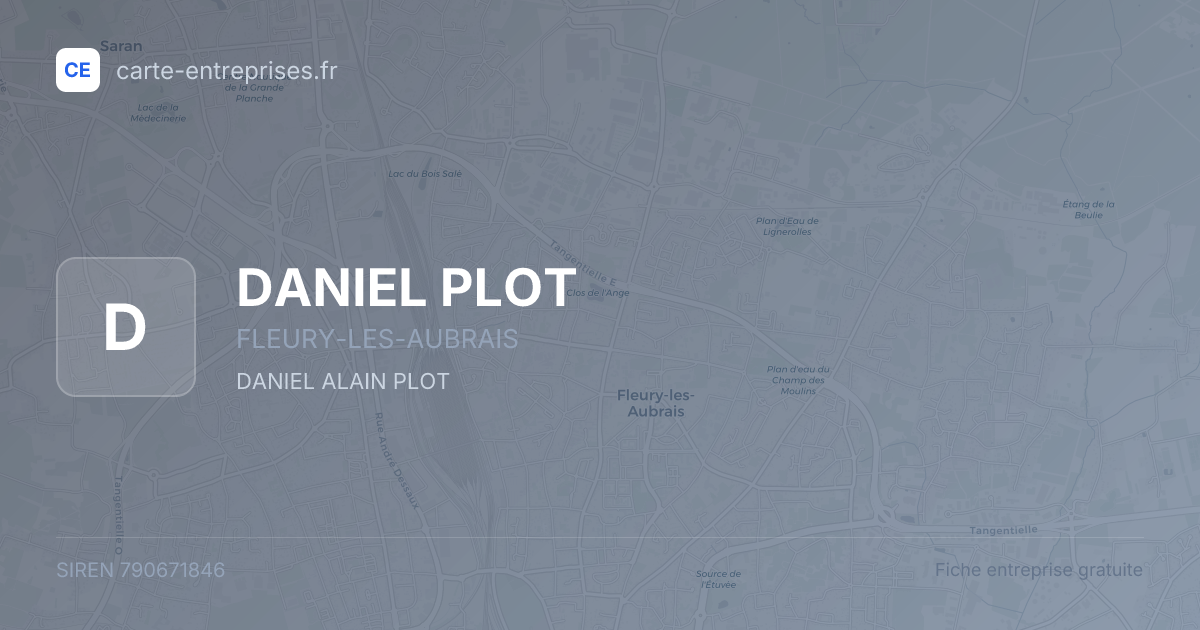 DANIEL PLOT — 790671846 — fiche entreprise