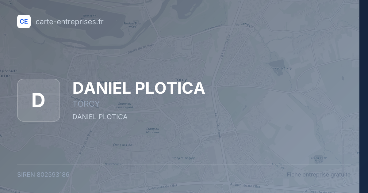 DANIEL PLOTICA — 802593186 — fiche entreprise