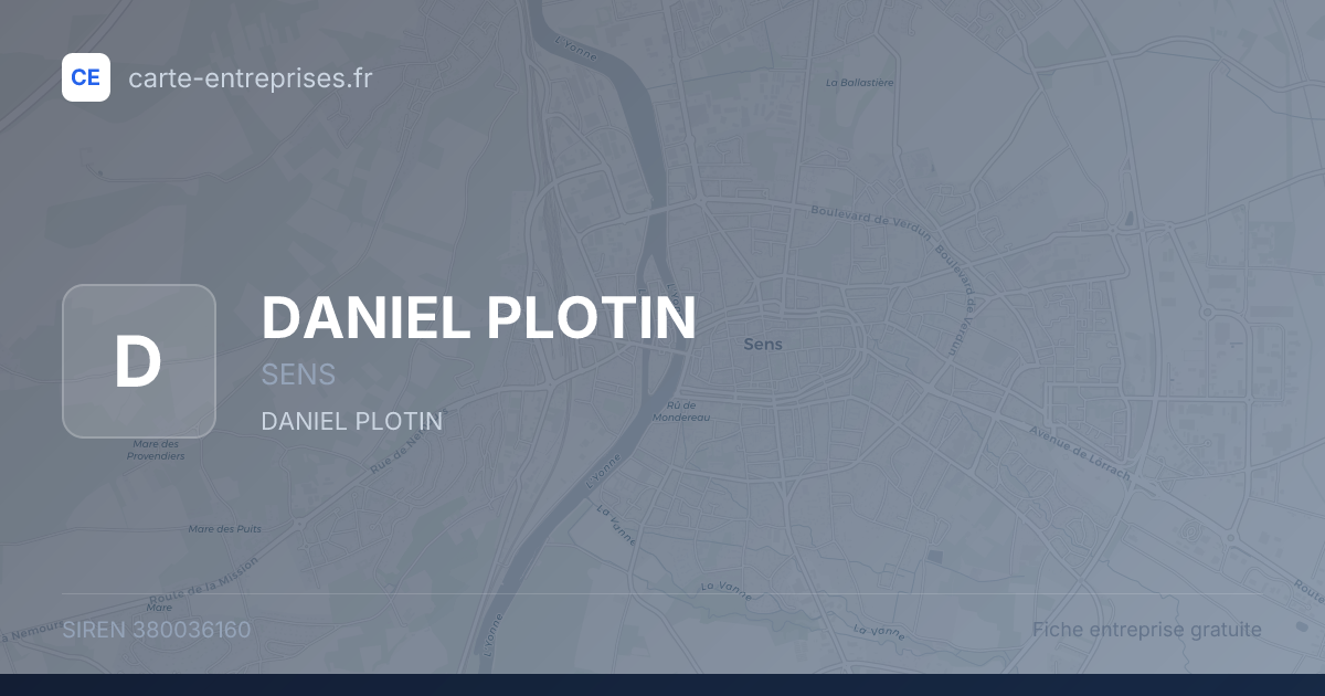 DANIEL PLOTIN — 380036160 — fiche entreprise