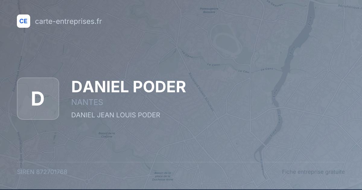 DANIEL PODER — 872701768 — fiche entreprise