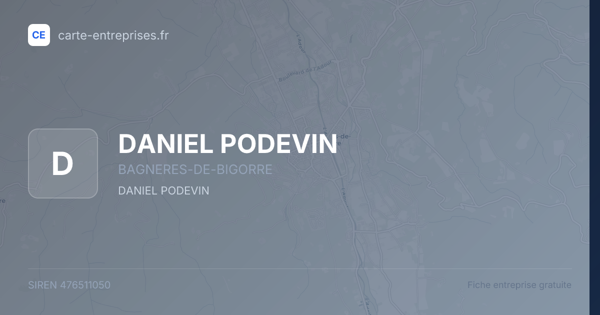 DANIEL PODEVIN — 476511050 — fiche entreprise