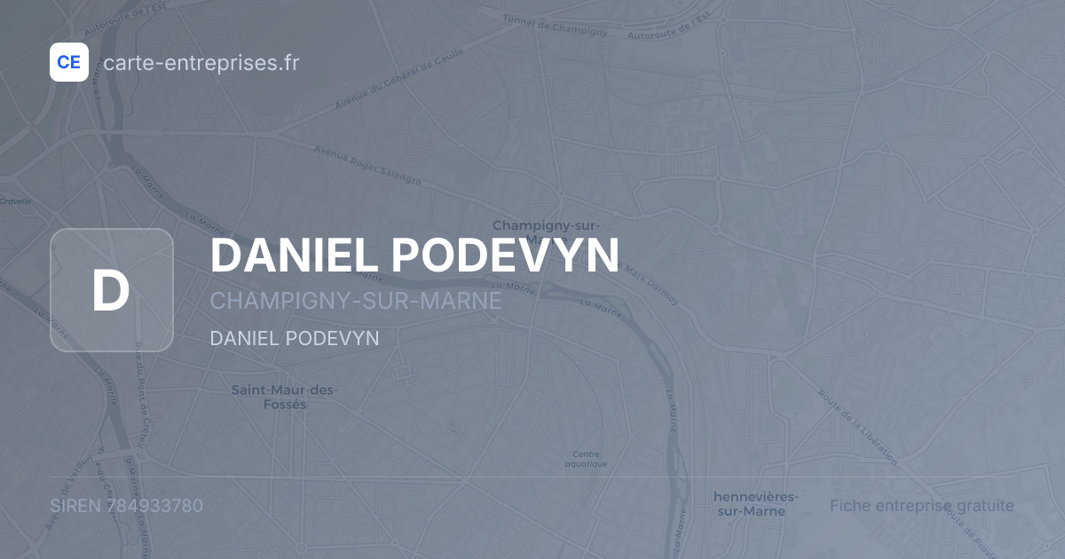 DANIEL PODEVYN — 784933780 — fiche entreprise