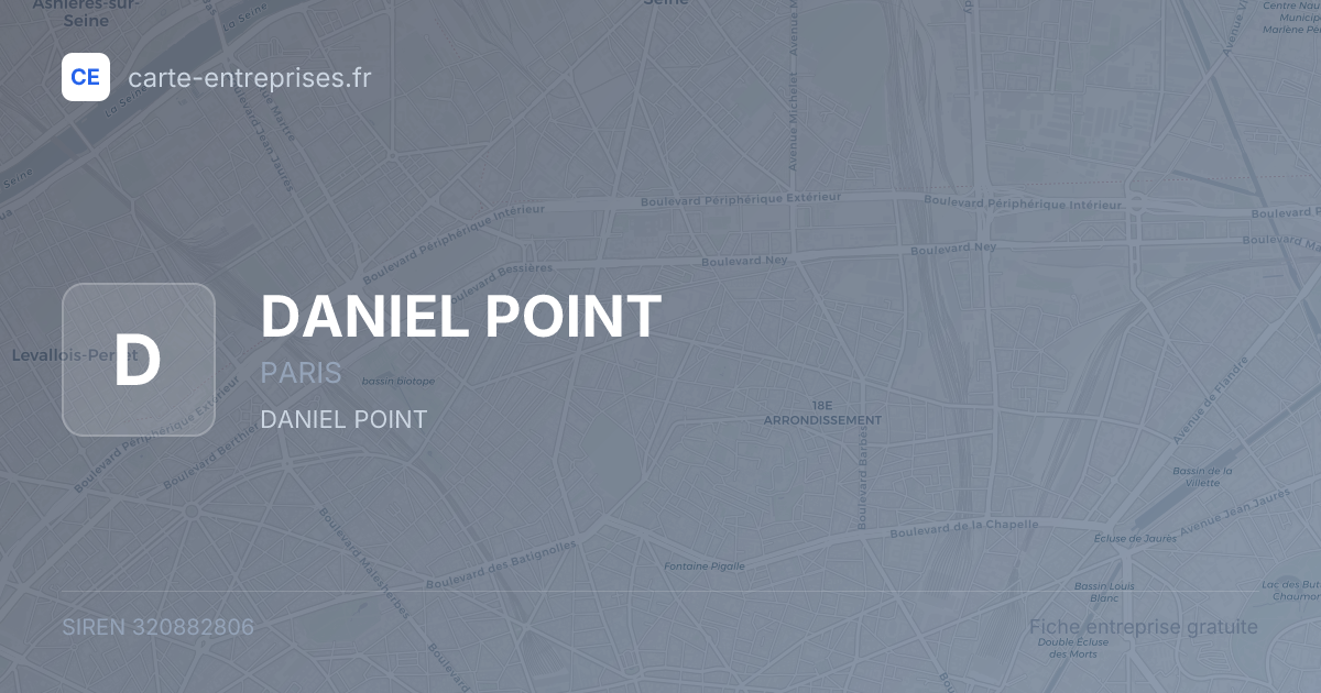 DANIEL POINT — 320882806 — fiche entreprise