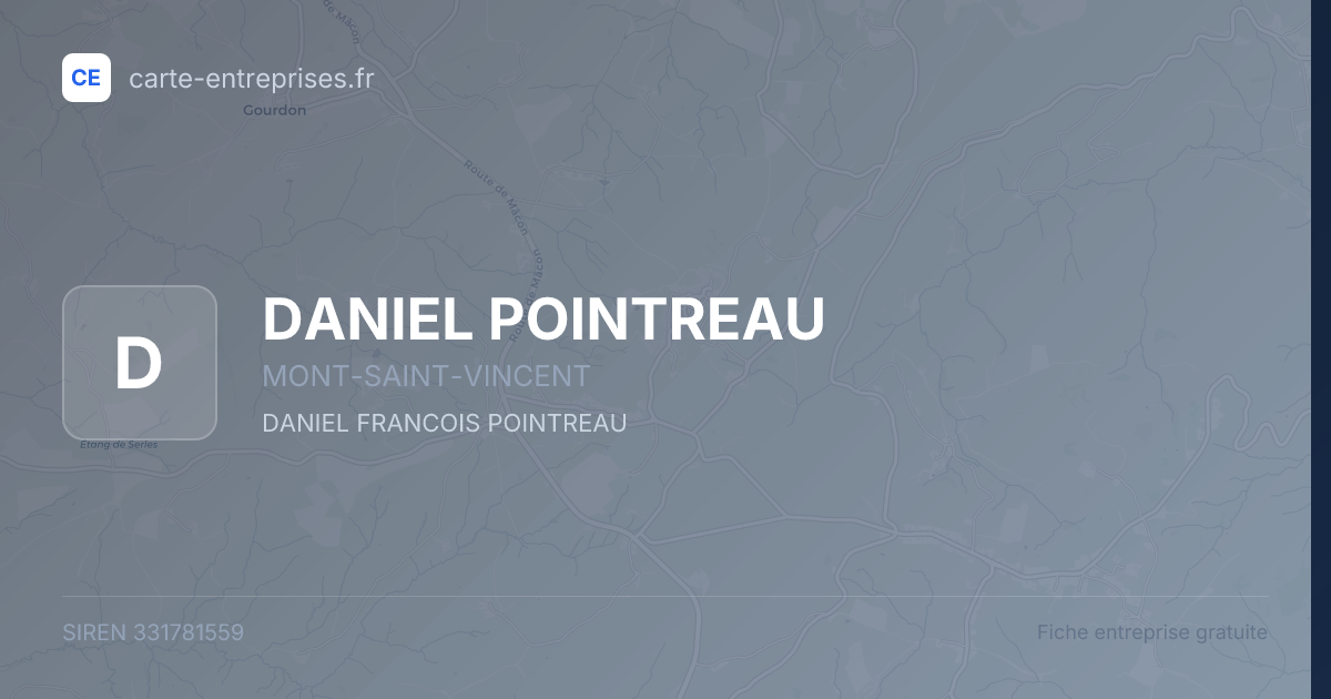 DANIEL POINTREAU — 331781559 — fiche entreprise