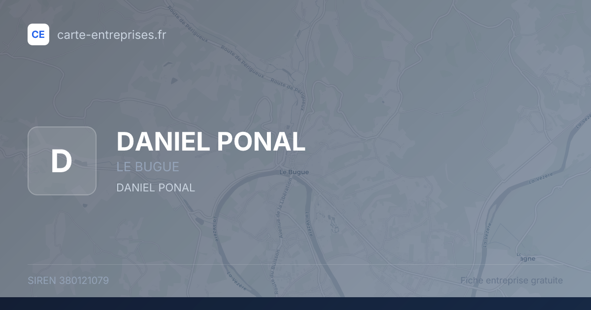 DANIEL PONAL — 380121079 — fiche entreprise