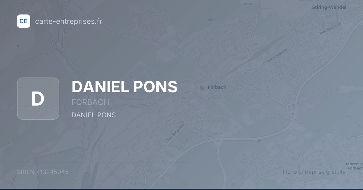 DANIEL PONS — 413245945 — fiche entreprise