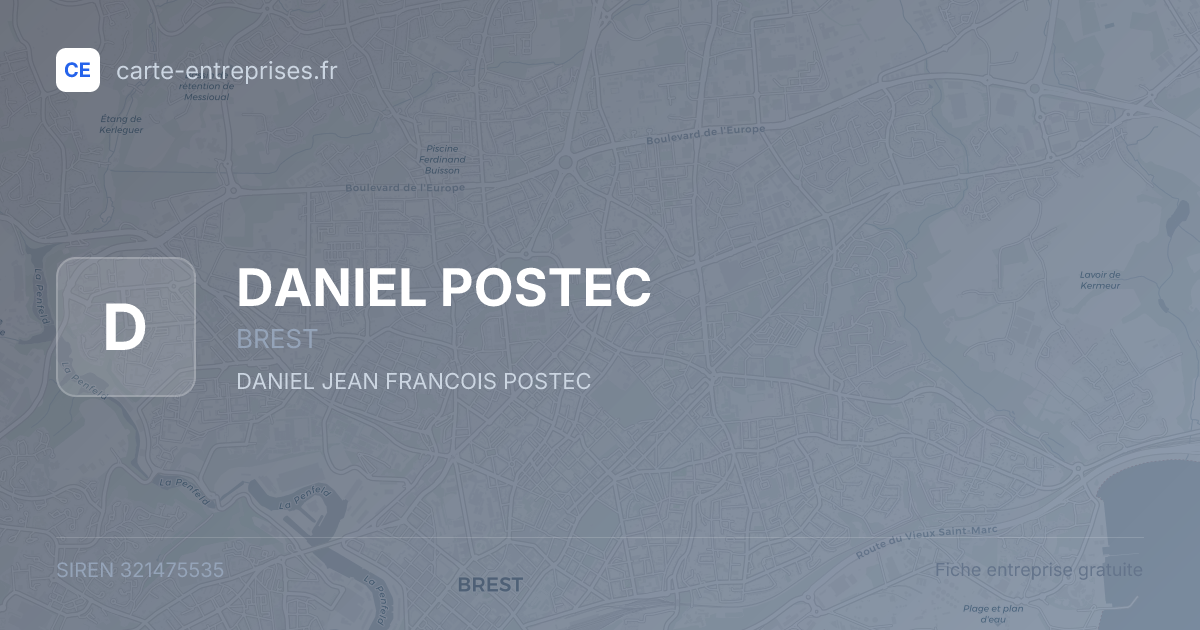 DANIEL POSTEC — 321475535 — fiche entreprise