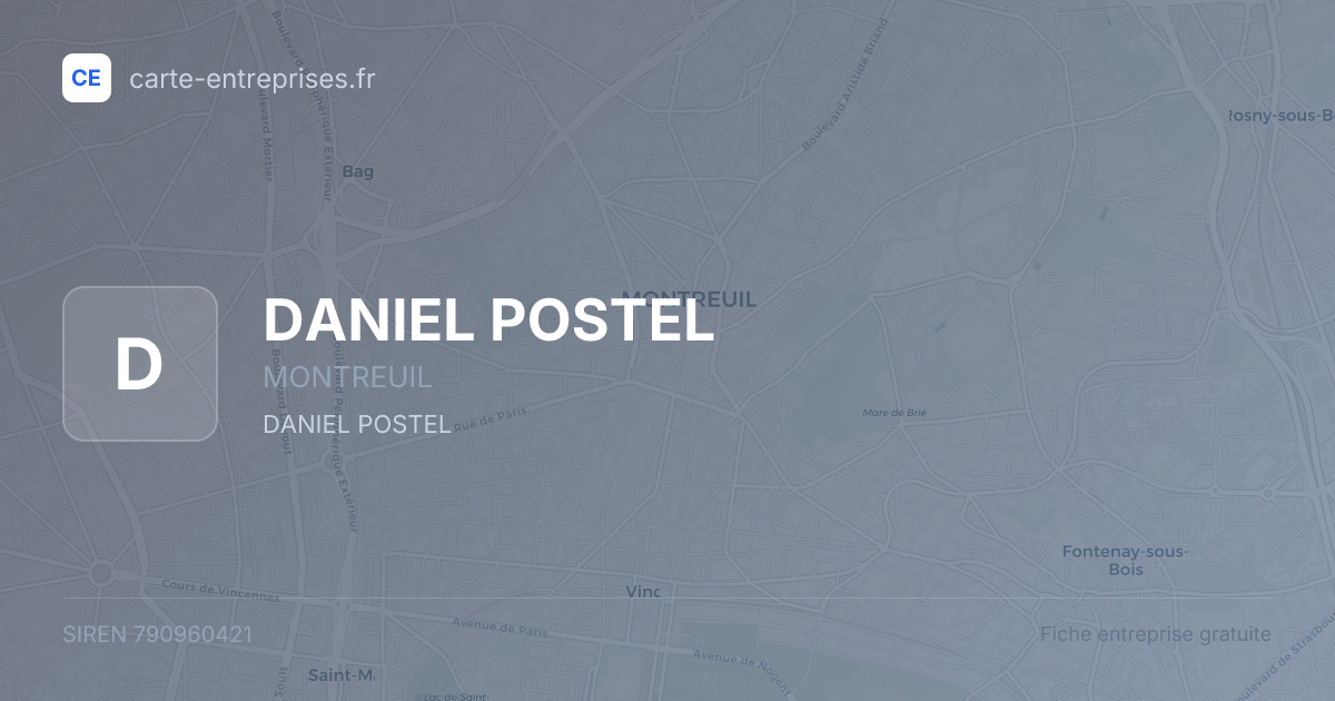DANIEL POSTEL — 790960421 — fiche entreprise