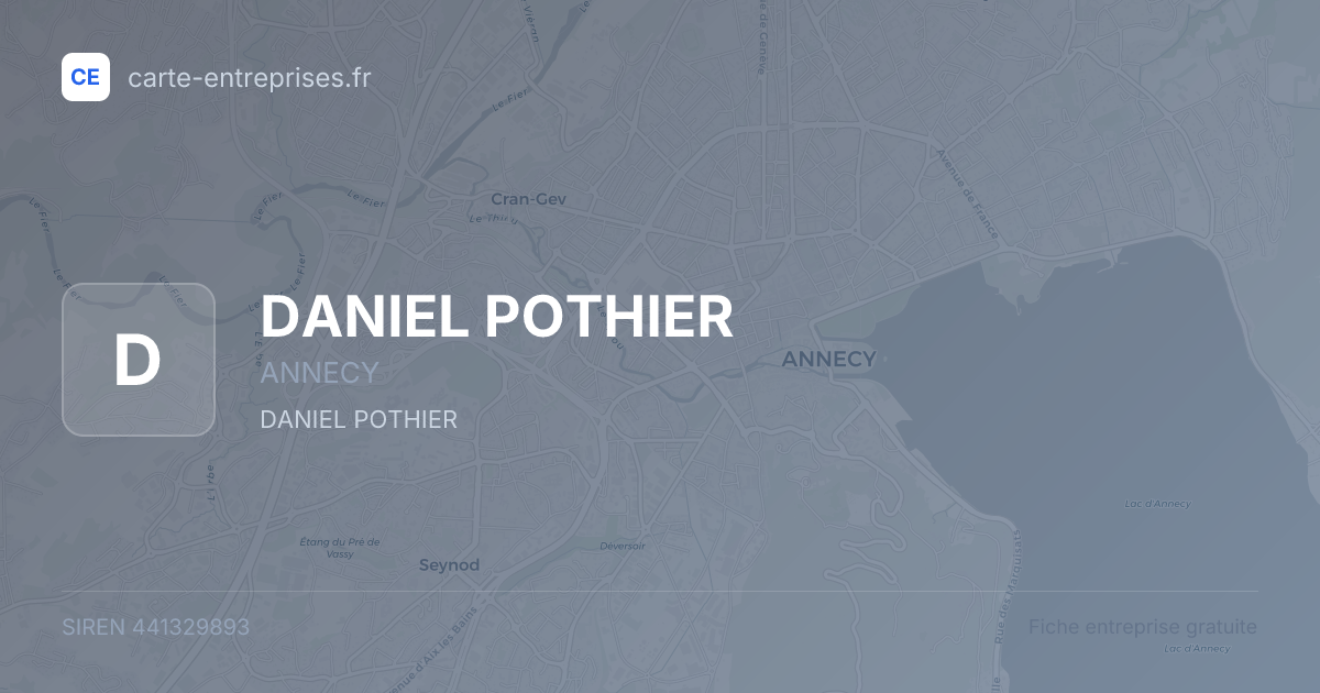DANIEL POTHIER — 441329893 — fiche entreprise