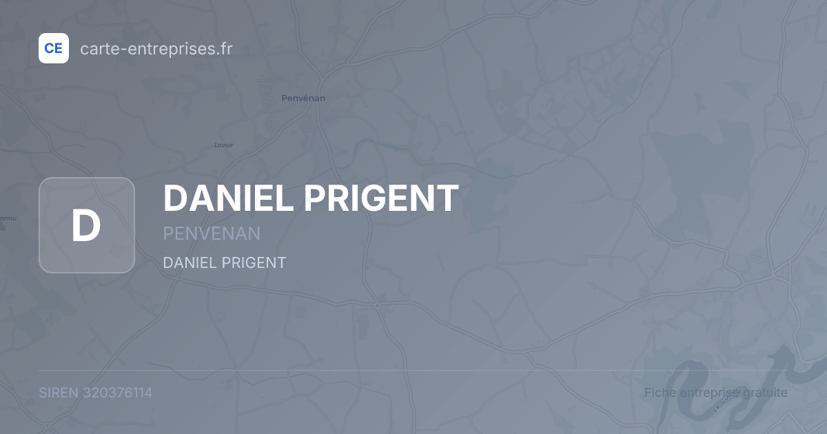 DANIEL PRIGENT — 320376114 — fiche entreprise