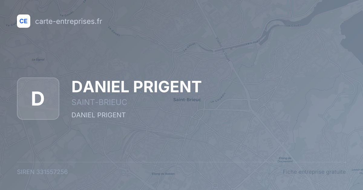 DANIEL PRIGENT — 331557256 — fiche entreprise